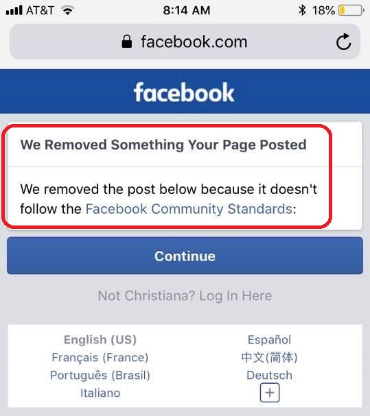 facebook remove chris EDIT